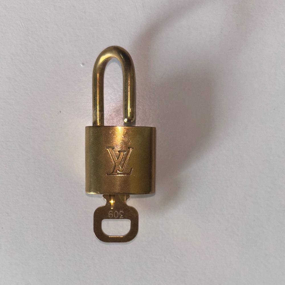 Louis Vuitton Gold-Tone Padlock with Key - 309 - GUC - Picture 5 of 6